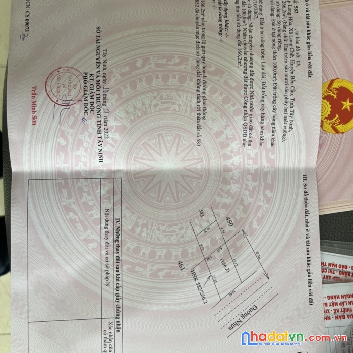 Đất mt đường đt 786, xã long chữ, bến cầu, tây ninh, 10.60x90, 100 tc, 3 tỷ2.