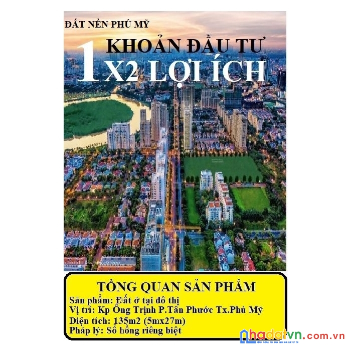 Đất ở ngay trung tâm thị xã phú mỹ tân phước bà rịa vũng tàu