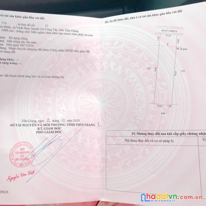 Chính chủ cần bán gấp 2 lô đất vị trí đắc địa tại huyện gò công tây , tỉnh tiền giang