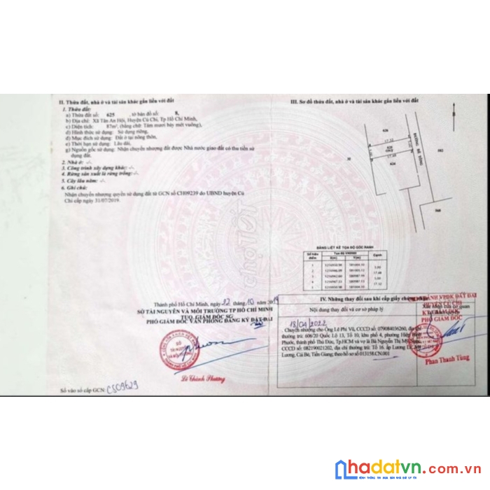 Cần bán lô đất thổ cư đường nguyễn thị chiên, xã tân an hội, củ chi, hồ chí minh