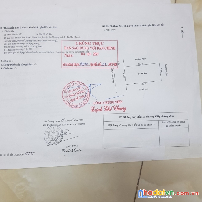 Đất  200m tại cách hạ nam sơn an dương hp. 2,x tr