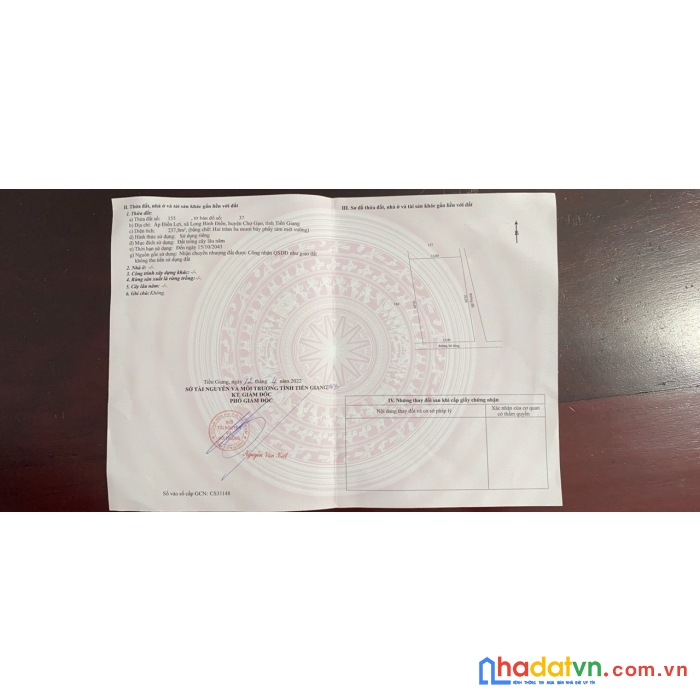 Bán đất vị trí đẹp tại xã long bình điền, huyện chợ gạo, tiền giang