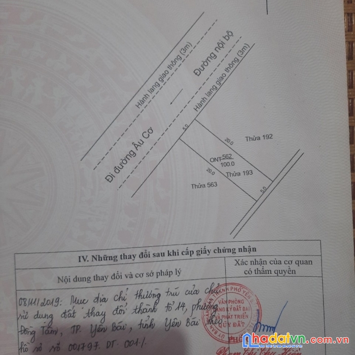 Chính chủ cần bán gấp lô đất siêu đẹp- giá ưu đãi vị trí tại tp yên bái