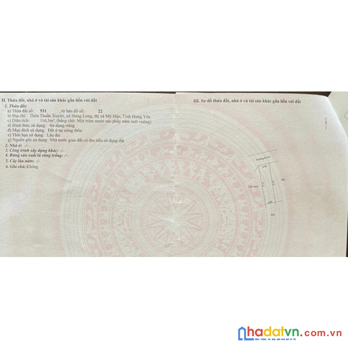 Chính chủ cần bán lô đất vị trí đẹp giá đầu tư tỉnh hưng yên