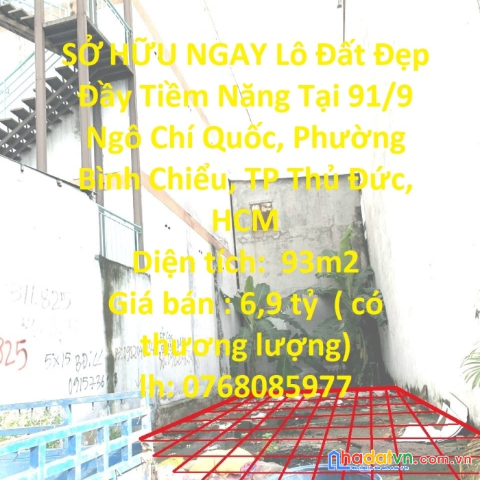 Sở hữu ngay lô đất đẹp đầy tiềm năng tại thành phố thủ đức