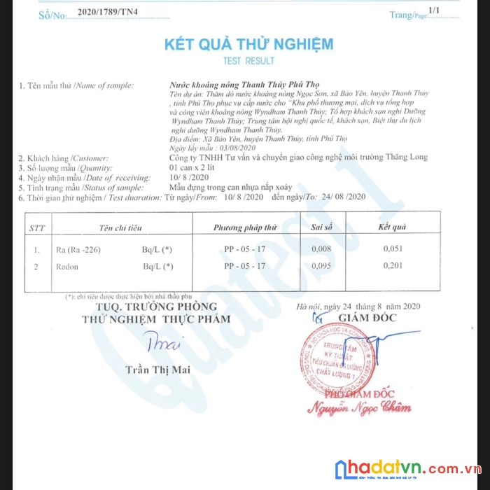 Mình có nhu cầu muốn bán căn hộ thuộc dự án xây ngay trên mỏ khoáng nóng ở thanh thủy
