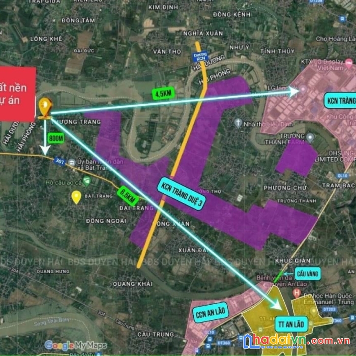 Bán đất nền bát trang an lão sát kcn tràng duệ 3