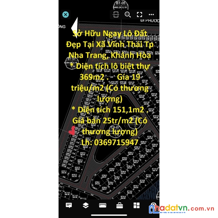 Sở hữu ngay lô đất đẹp tại xã vĩnh thái tp nha trang, khánh hòa