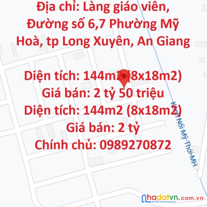 Cần bán nhanh 2 lô đất tại long xuyên, an giang