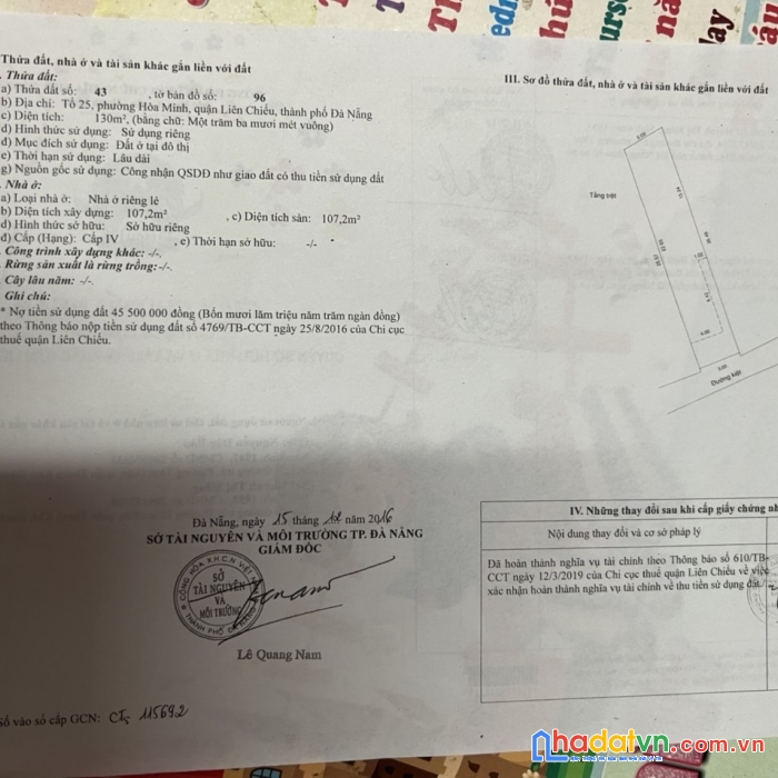 Sở hữu ngay lô đất đẹp vị trí đẹp tại tp đà nẵng