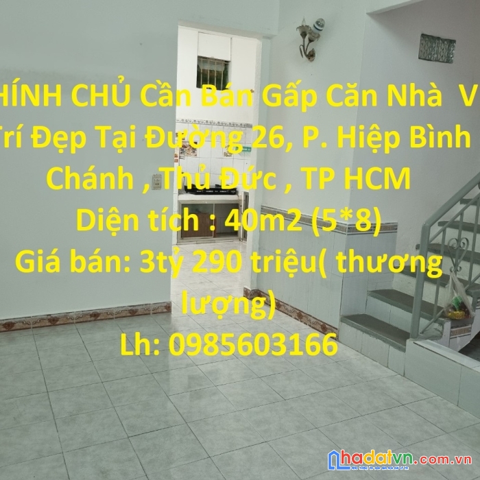 Chính chủ cần bán gấp căn nhà  vị trí đẹp tại thủ đức , tp hcm