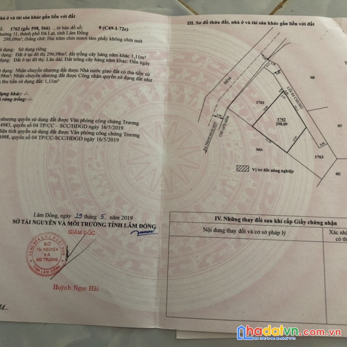 Chính chủ cần bán gấp  lô đất đẹp vị trí đắc địa tại đà lạt, lâm đồng