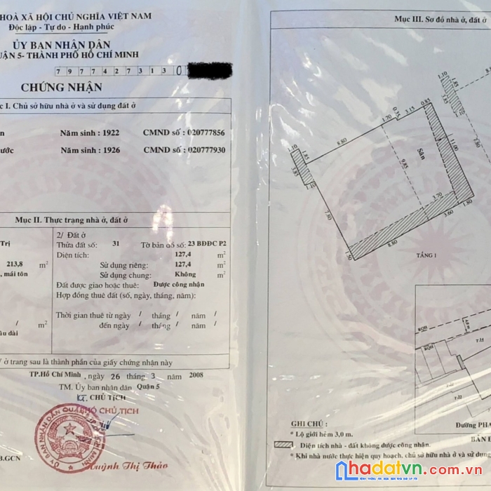 Cần bán căn nhà diện tích lớn - khu trung tâm quận 5 - tp.hcm – rộn ràng đón tết.
