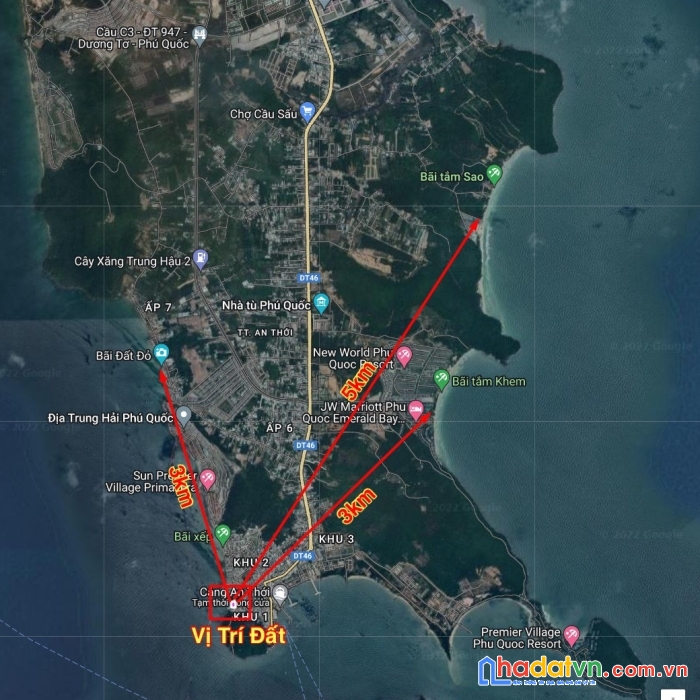 Bán mảnh đất ở đô thị view biển cách biển 60m tp phú quốc