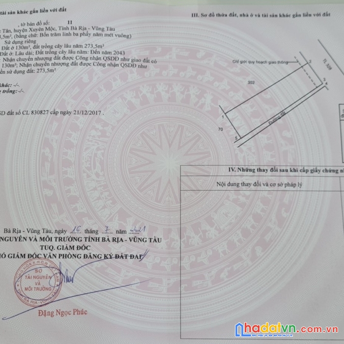 Sở hữu ngay lô đất chính chủ 2 mặt tiền vị trí đẹp tại xuyên mộc - bà rịa vũng tàu