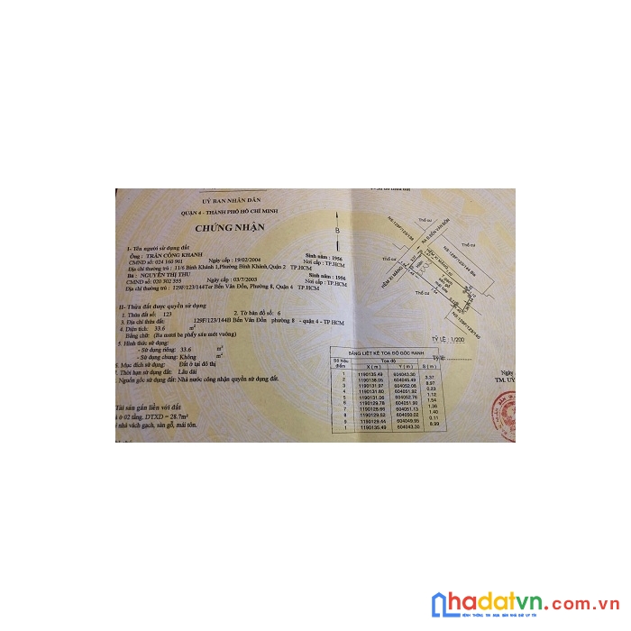 Chính chủ cần bán nhà hẻm phố ẩm thực vĩnh khánh, phường 8, quận 4, hồ chí minh