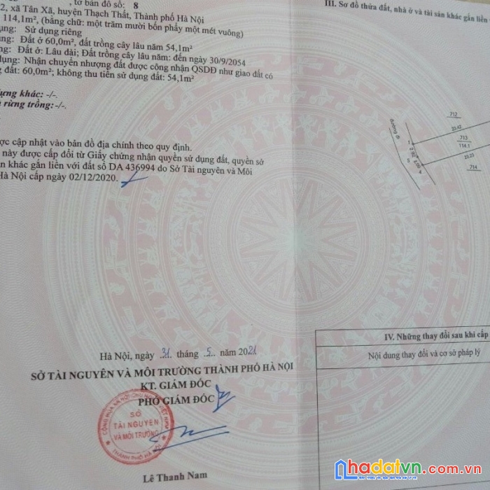 Cần tiền thanh khoản mảnh đât 114m thôn 2 tân xã rẻ nhất khu công nghệ cao hòa lạc