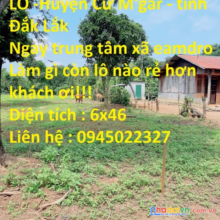 Rẻ rẻ rẻ lắm ạ !!! 195tr/ lô -huyện cư m’gar – tỉnh đắk lắk
