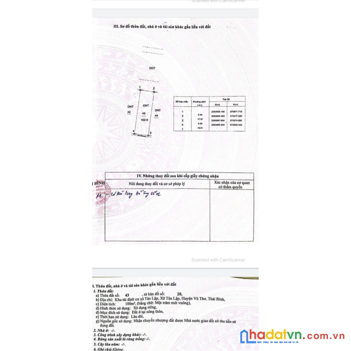 Cần bán lô đất mặt đường 10b đường 15m khu tái định cư- tân lập – vũ thư- thái bình.