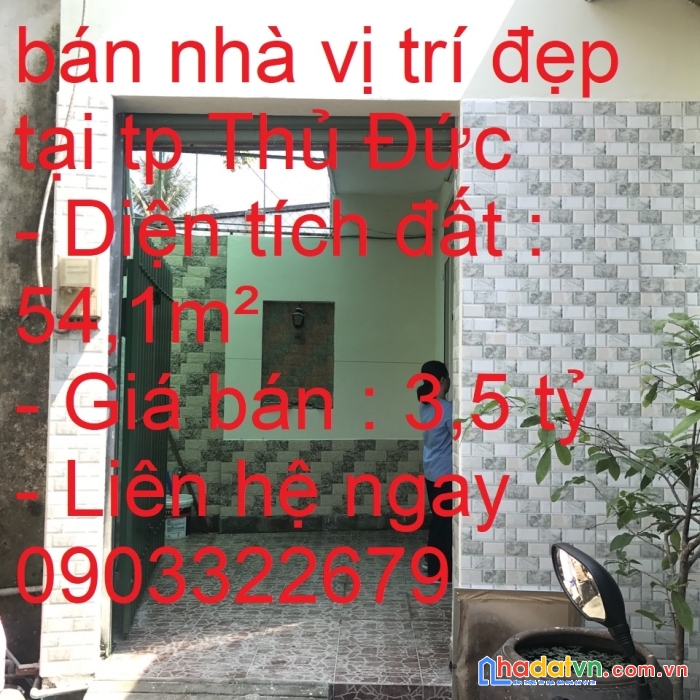 Chính chủ cần bán nhà vị trí đẹp tại tp thủ đức (ngay sau lưng suối tiên)