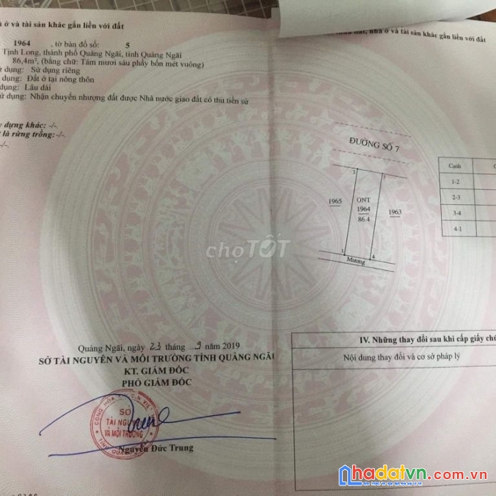 Chính chủ cần bán lô đất vị trí đắc địa gần chợ , gần ubnd phường thành phố quảng ngãi