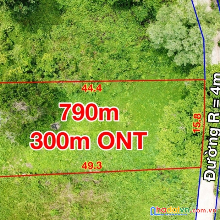 Bán mảnh đất 790m phố tây cửa lấp trần hưng đạo nở hậu quy hoạch đẹp có thổ cư 300m