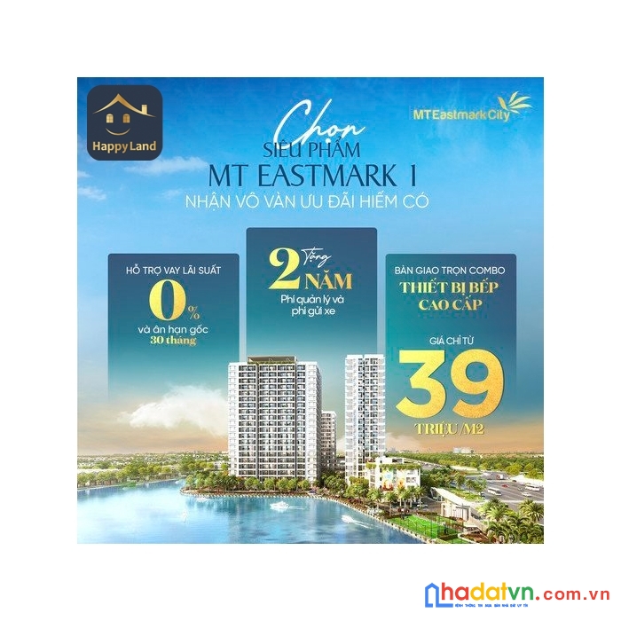 Chỉ hơn 2 tỷ - sở hữu ngay căn hộ tại mt eastmark city q9