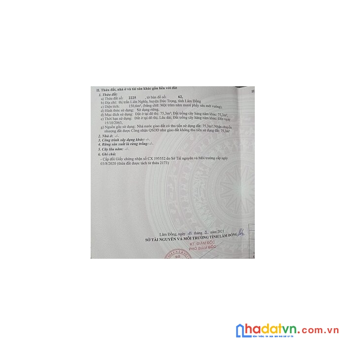 Chính chủ cần bán nhanh lô đất liên nghĩa, đức trọng, lâm đồng