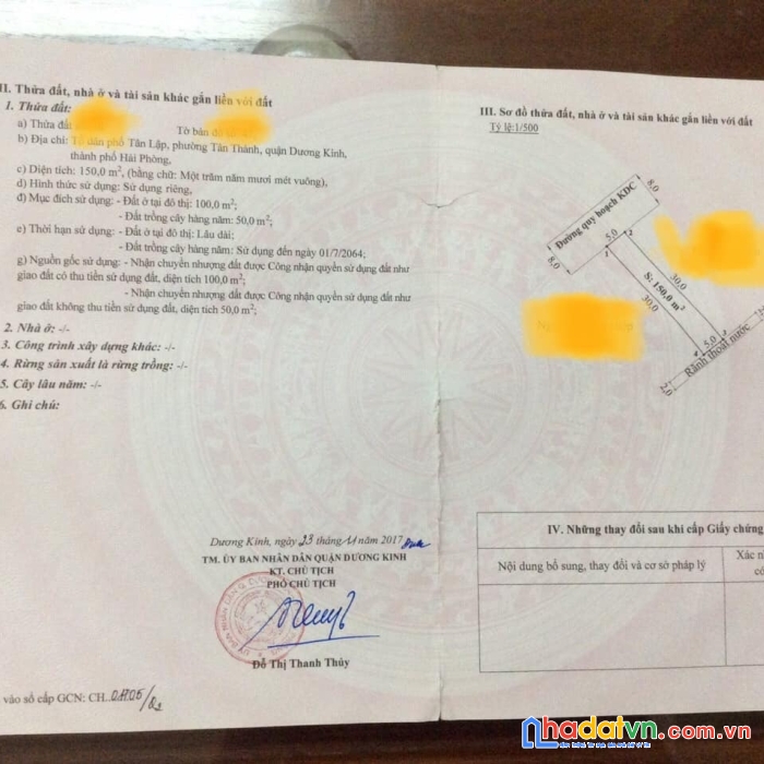 150m2 tân thành, dương kinh , hải phòng 1,6 tỷ