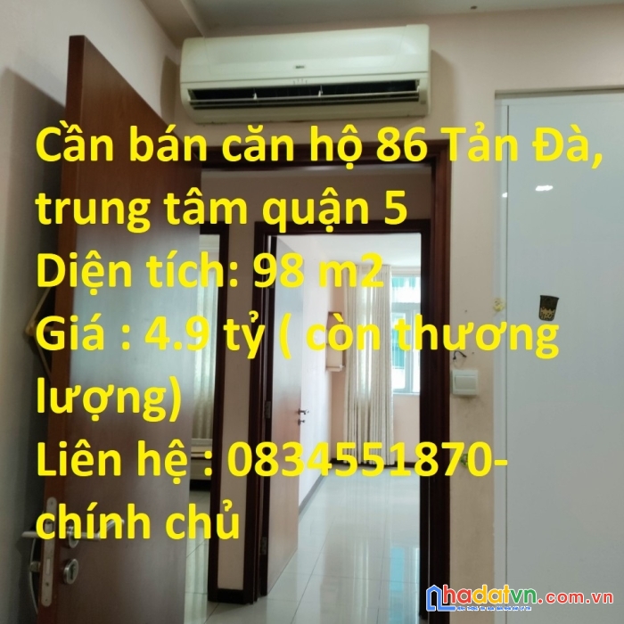 Cần bán căn hộ 86 tản đà, trung tâm quận 5