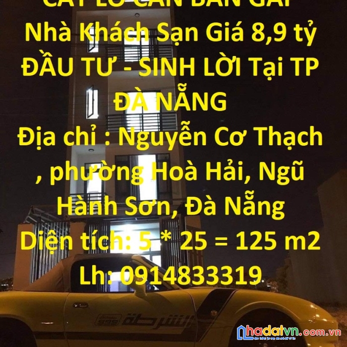 Cắt lỗ cần bán gấp nhà khách sạn giá 8,9 tỷ đầu tư - sinh lời tại tp đà nẵng