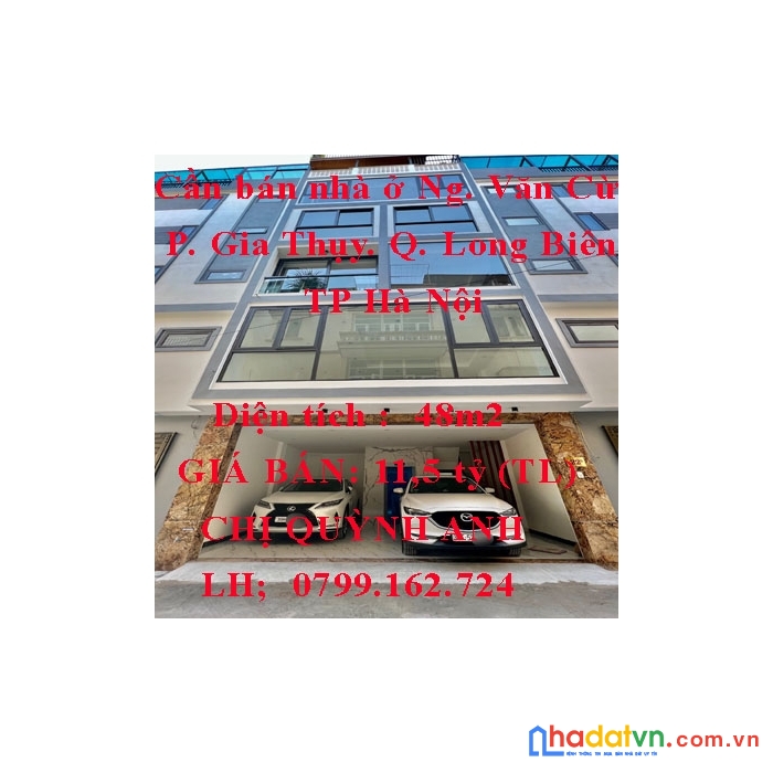 Cần bán nhà ở ngõ 548 nguyễn văn cừ - phường gia thụy - quận long biên - tp hà nội