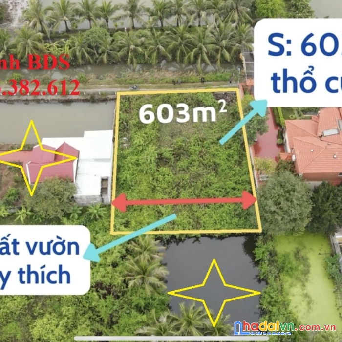 Lô đất 603m2 tân thành ,dương kinh, hải phòng. giá chỉ 11 tr.m2