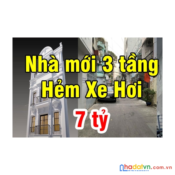 Nhà mới xây, hẻm xh cách nguyễn thị thập 20 m, 3 tầng, 7 tỷ
