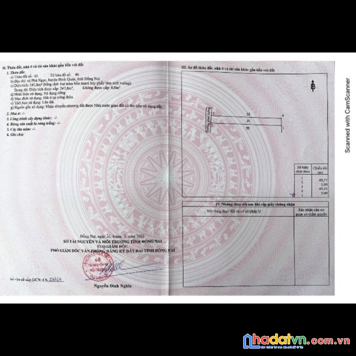 Chính chủ cần tiền bán gấp lô đất giá rẻ ngay định quán - đồng nai