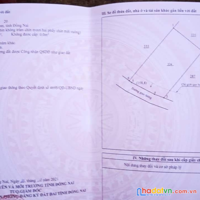 Bán đất nền tại trung hoà – trẳng bom. giá đầu tư sinh lợi