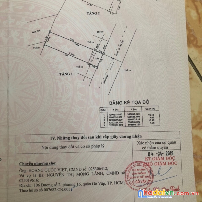 - chính chủ: bán nhà 549/85/16 lê văn thọ , gò vấp , gần chợ rau, giá 6.65 tỷ (tl). đang cho thuê