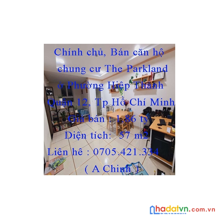 Chính chủ, bán căn hộ chung cư the parkland ở phường hiệp thành, quận 12, tp hồ chí minh