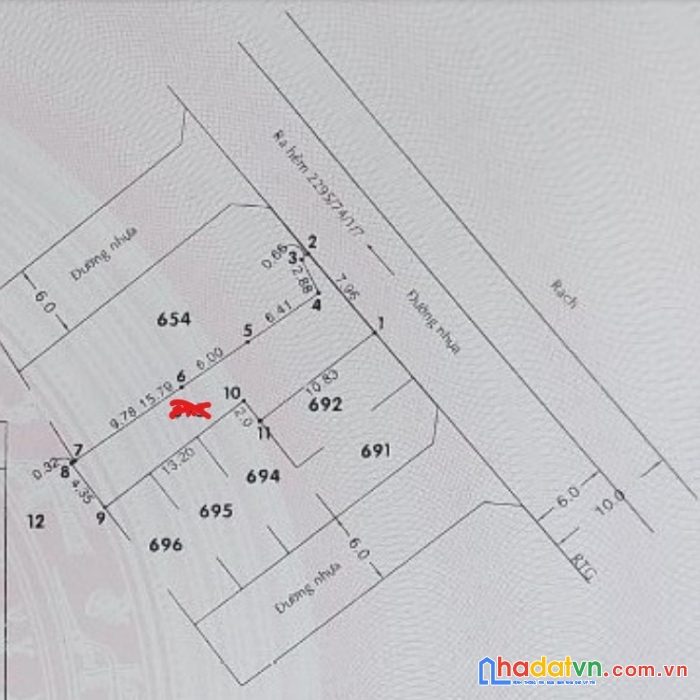 Bao thương lượng - bán 111m2 đất đường 6m huỳnh tấn phát - 4,8 tỷ tl