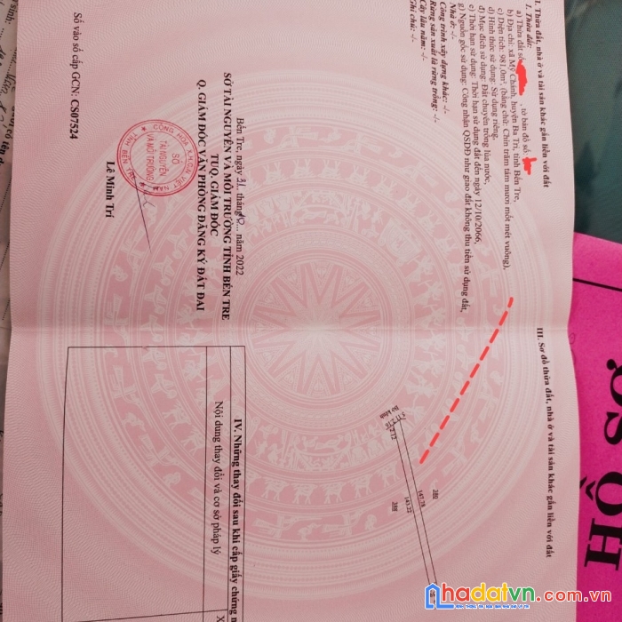 Chính chủ cần bán gấp đất ruộng giá rẻ tại ba tri, bến tre