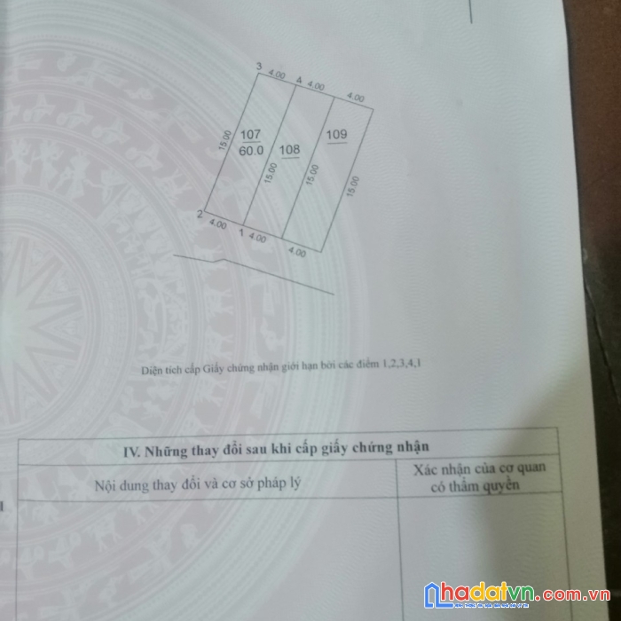 Bán 60m2 đất xóm núi, nguyên khê, đông anh, giá công khai 31tr/m2
