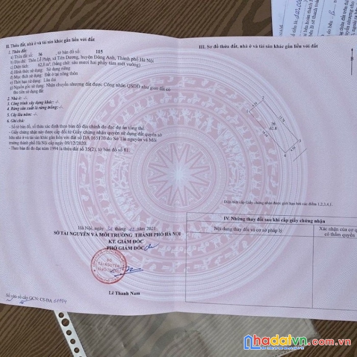 Bán đất lễ pháp gần cv kim quy giá chưa tới 3 tỷ, ô tô đỗ cửa sát trục chính.