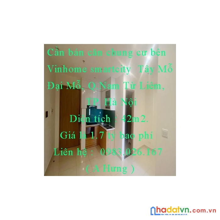 Cần bán căn chung cư bên vinhome smartcity ở tây mỗ, đại mỗ, quận nam từ liêm, tp hà nội