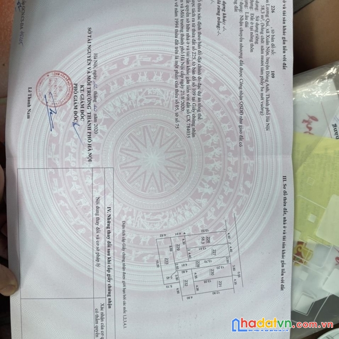 Bán 58,3m2 đất lương quy, xuân nộn, đông anh.