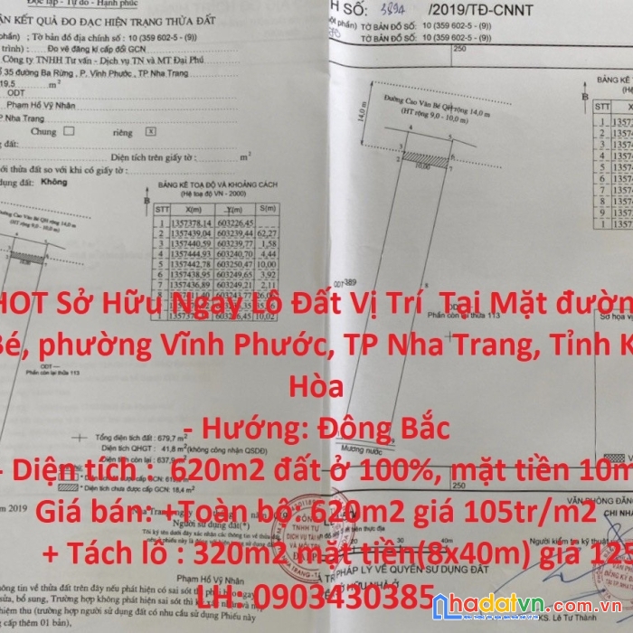 Hot hot sở hữu ngay lô đất vị trí  tại thành phố nha trang