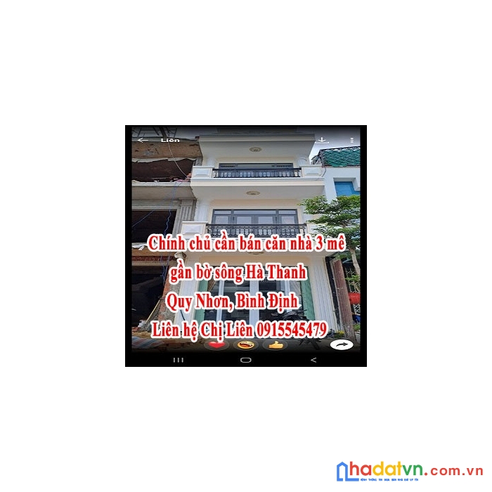 Cần bán căn nhà 3 mê gần bờ sông hà thanh, gió mát quanh năm