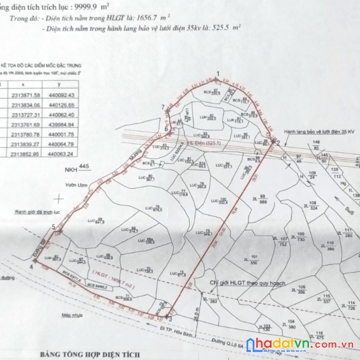 Bán gấp10.000m đất mông hóa, hòa bình mt 100m ql6 phù hợp với đầu tư phân lô hay xd nhà máy