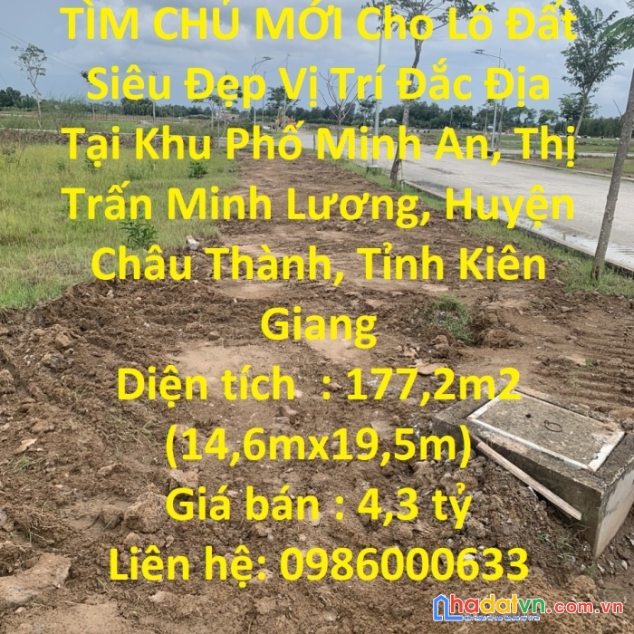 Tìm chủ mới cho lô đất siêu đẹp vị trí đắc địa tại tỉnh kiên giang