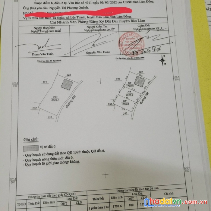Sở hữu ngay lô đất đẹp tại thôn 4, xã lộc thành, huyện bảo lâm , lâm đồng