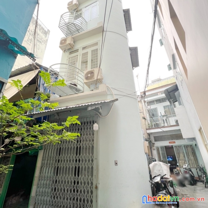 Căn góc 4 tầng hẻm thông đường lý thái tổ p10q10